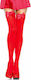 Leg Avenue 6255 Nylon Thigh Highs With Bow Sexy Κάλτσες Κόκκινες
