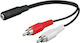 Goobay Converter 3.5mm / RCA female to 3.5mm / RCA male 1pcs 50092