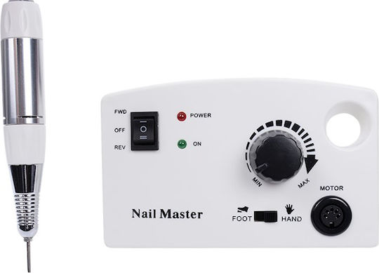 DM-211 Nail Drill Power 65W White with Pedal with 25000 Rotations per Minute