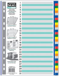 Skag Separatoare de Plastic pentru Documente A4 cu Găuri 31buc