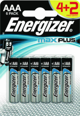 Energizer Max Plus Αλκαλικές Μπαταρίες AAA 1.5V 6τμχ