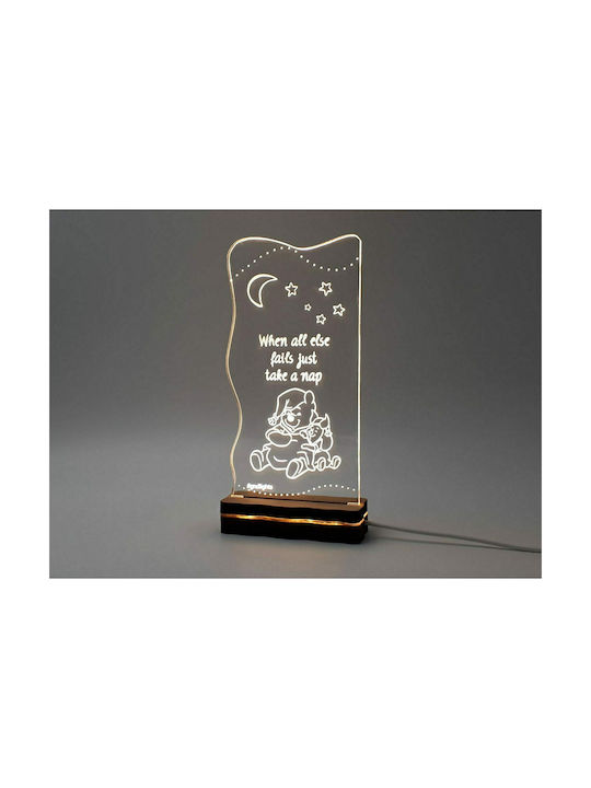 Gift & Design LED Детско Декоративно Осветление Winnie the Pooh Прозрачен 11x11см