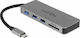 DeLock USB-C Docking Station με HDMI 4K PD Ασημί (87743)