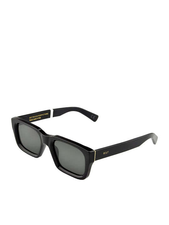 Retrosuperfuture Augusto Unisex Γυαλιά Ηλίου με Μαύρο Κοκκάλινο Σκελετό και Μαύρο Φακό