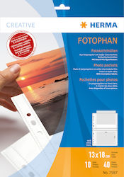 Herma Plastikeinlagen für für Fotos mit Löchern 10Stück Fotophan 13x18cm