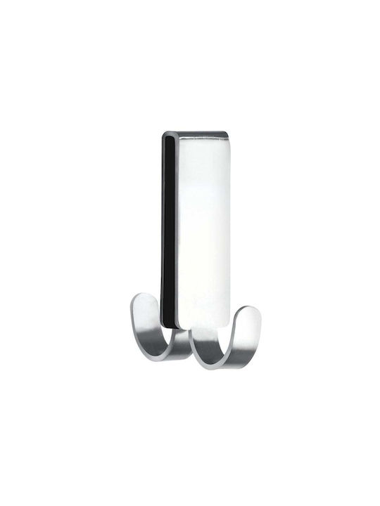 Wenko Vieste Άγκιστρο Μπάνιου Διπλό με Βίδες ​7x5.5cm Inox Ασημί