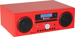 Roadstar Sound System 2 HRA-9D+BT HRA-9D+BT/RD 30W with CD / Digital Media Player, WiFi and Bluetooth Red