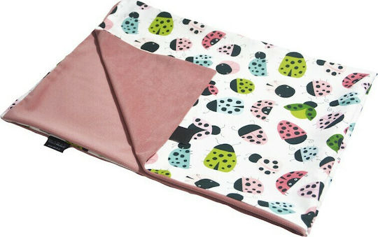 Lanila Κουβέρτα Αγκαλιάς & Λίκνου Ladybird Velvet Light Ροζ 60x70εκ.