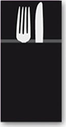 Fato Airlaid Utensil Case Black 40x40cm 50pcs