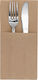 Finezza Luxury Utensil Case 2-Ply Brown 40x40cm...