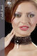 Cottelli Collection Lace Necklace With Decorations Sexy Choker Μαύρο