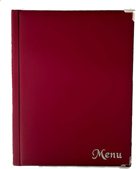 Papernote Menu Holder in Burgundy Colour 29.7x21 cm Menu A4 8P