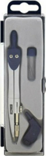 Metron Metallic Marking Compass with Needle Pencil in Blue Case