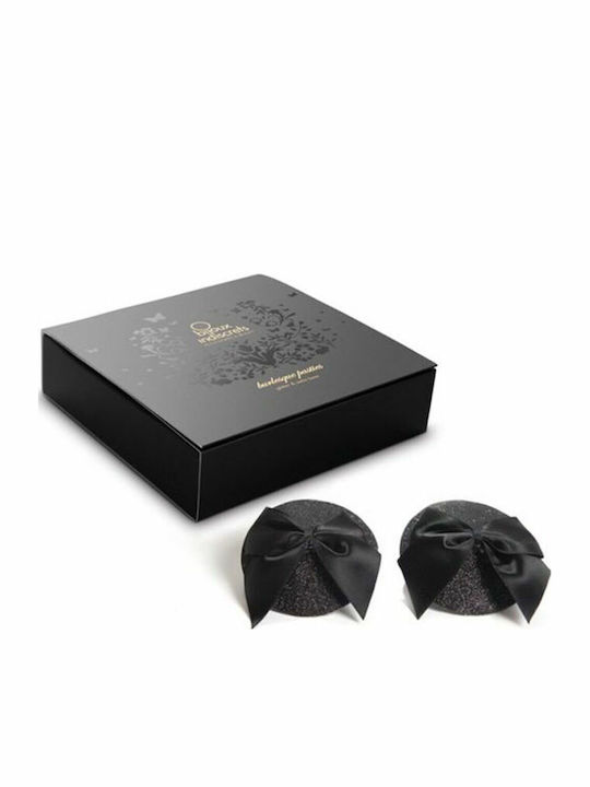 Bijoux Indiscrets Burlesque Pasties Glitter and Bow Black