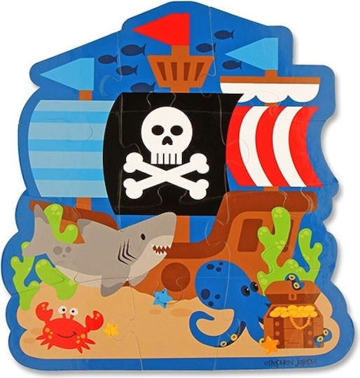 Puzzle pentru copii Pirate Ship 12 buc Stephen Joseph