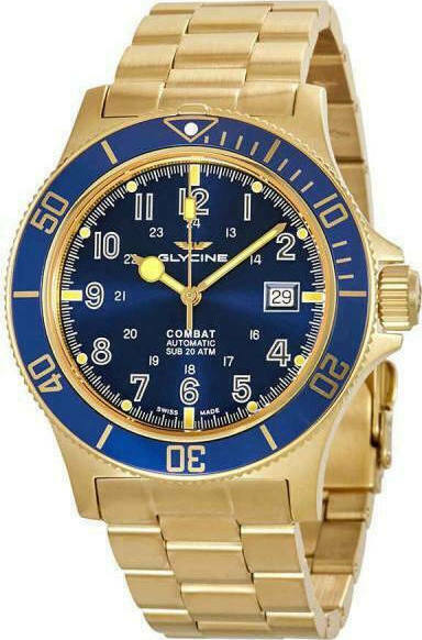 Glycine Combat Sub GL0082 Blue Gold Skroutz.gr