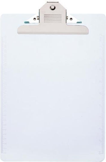 Comix Clipboard with Clamp Conference for Paper A4 White Transparent Sign 1pcs