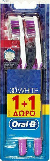 Oral-B 3D White 35 1+1 Toothbrush Medium Purple 2pcs