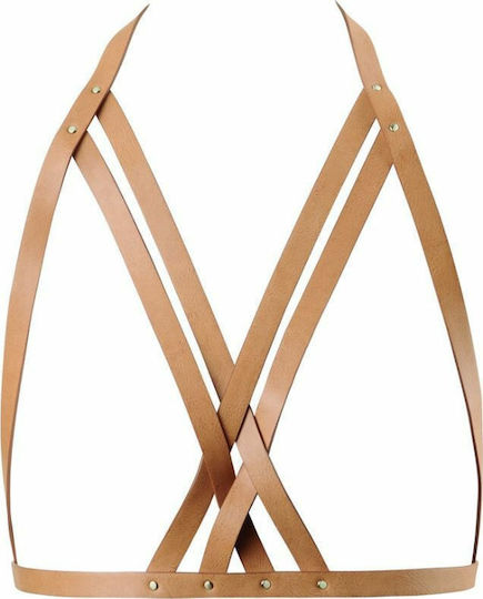 Bijoux Indiscrets Maze Halter-BH-Halsband Harness Braun