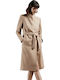 Ted Baker Rose Women's Wool Midi Coat with Belt Camel