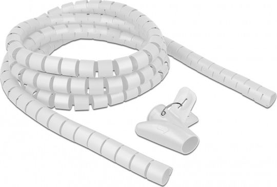 DeLock Cable Spiral Tubes 2.5m White 1pcs