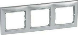 Legrand Valena Switch Frame 3 Positions Horizontal Installation in Silver Color 770153