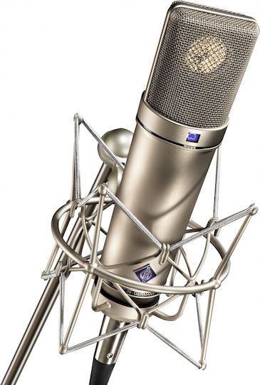 Neumann U-87 Ai Set Set Πυκνωτικό XLR Mikrofon Stoßmontiert für Gesang Nickel in Silver Farbe