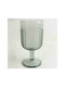Marva Toskani Set of Glasses Water made of Glass Rattan Grey Stemmed 350ml 6pcs
