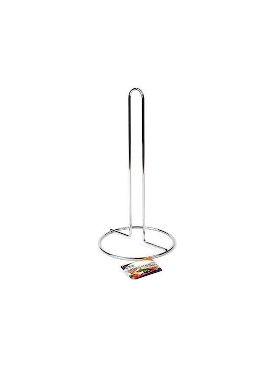 Homestyle Βάση για Χαρτί Κουζίνας Μεταλλική Ασημί 14.5x14.5x29cm 908155