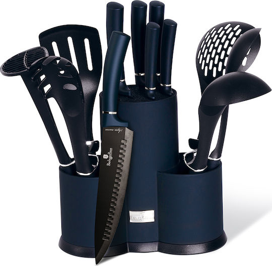 Berlinger Haus Set Oțel inoxidabil de Gătit cu Suport 12buc Albastru Metallic Line