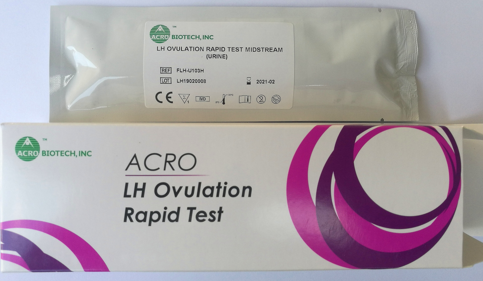 Acro Biotech LH Ovulation Rapid Test Ωορρηξίας με Χρήση Ούρων 5τμχ