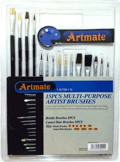 Artmate Комплект четки за живопис 15бр 25623