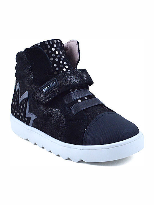 Garvalin Παιδικά Sneakers High με Σκρατς Navy Μπλε