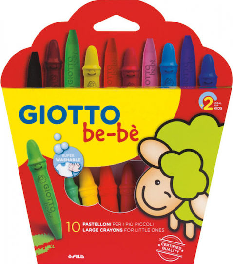 Giotto Be-Be Fila Crayons Set Super Washable 10 Colours
