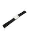 Armband Gummi S406 mit Locke schwarz 22mm