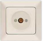 Eurolamp TV Antenna Socket Aerial in Beige color 152-16110