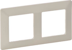 Legrand Valena Life Cadru Comutator 2 Locuri Montare Verticală în Culoare Bej 754042