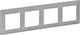Legrand Valena Life Switch Frame 4 Positions Vertical and Horizontal Installation in Silver Color 754134