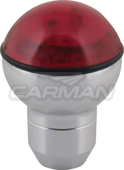 Carman Shift Knob with LED Light Ταχυτήτων Universal Νίκελ Red