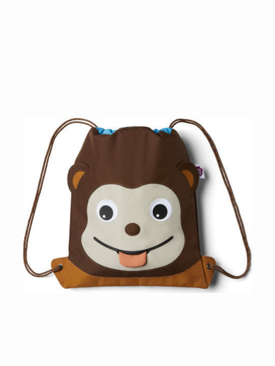 Affenzahn Monkey Παιδική Τσάντα Πλάτης Καφέ 11.5x14.5εκ.