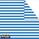 Fabi Cardboard Striped Double Sided Blue 50x70cm