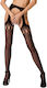 Passion S024 Pantyhose With Open Crotch Black