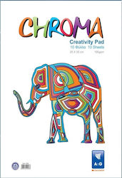 A&G Paper Χαρτόνι Chroma 22 No3 σε Μπλοκ 10 Φύλλων 25x35εκ. (Διάφορα Χρώματα)