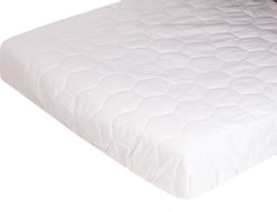 Dimcol Single Quilted Mattress Cover Fitted White 100x200cm