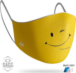 Sagg Kids Schutzmaske Schutzmaske Stoff Gelb 1S...