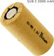 TC Battery Επαναφορτιζόμενη Μπαταρία Sub-C Ni-MH 2000mAh 1.2V 1τμχ