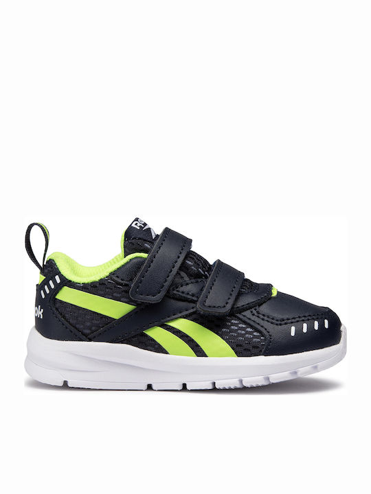 XT Sprinter Shoes Kids Sports Shoes Running with Hoop & Loop Closure Collegiate Navy / Solar Yellow / White