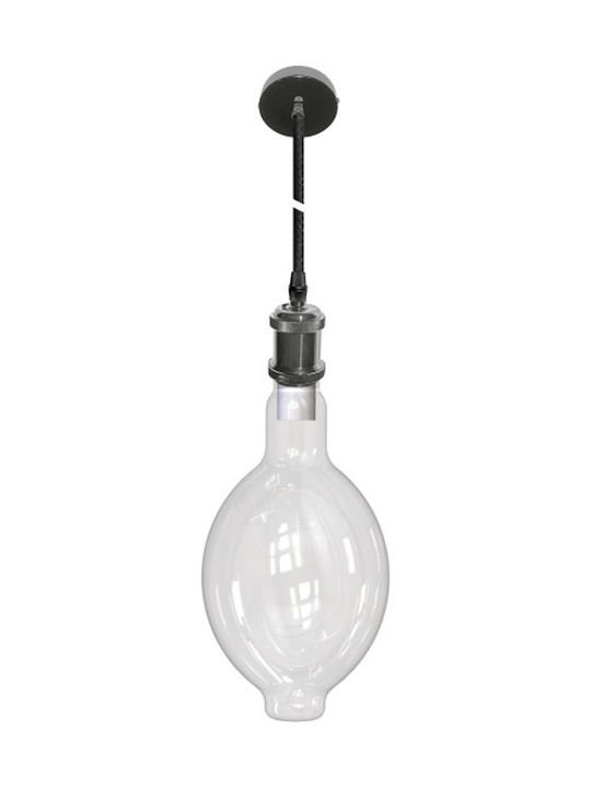 Adeleq Pendant Light Black with Socket E27 16x33cm