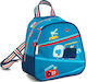 Lilliputiens Οχήματα School Bag Backpack Kindergarten in Light Blue color