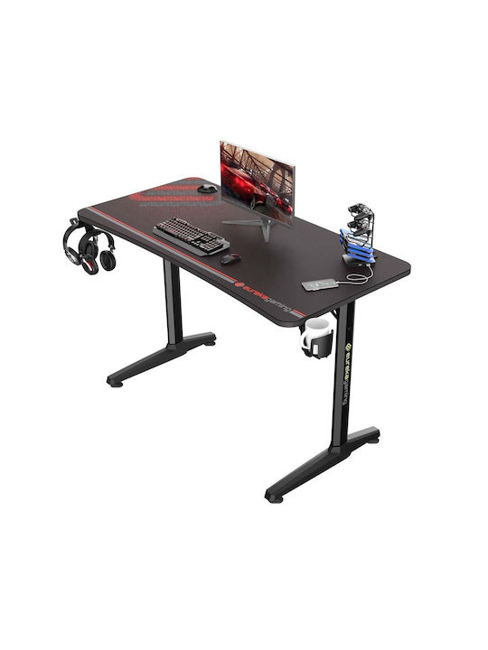 Gaming Desk with Metal Legs Black L120xW60xH77cm